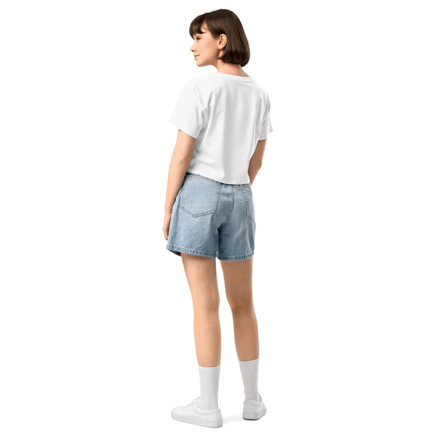 EXCLAIMING MENTALLY (L.C., lined design) embroidered cotton crop top product image (28)