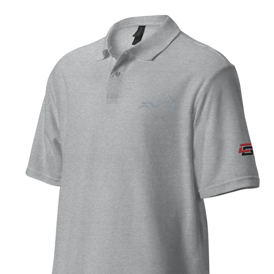 Shadow Bagger Embroidered Polo Shirt in White or Grey product image (3)