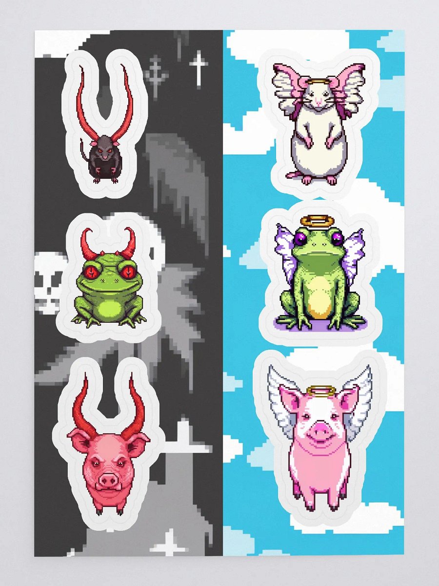 PICK YOUR SIDE 😈 or 😇 Sticker Sheet product image (3)