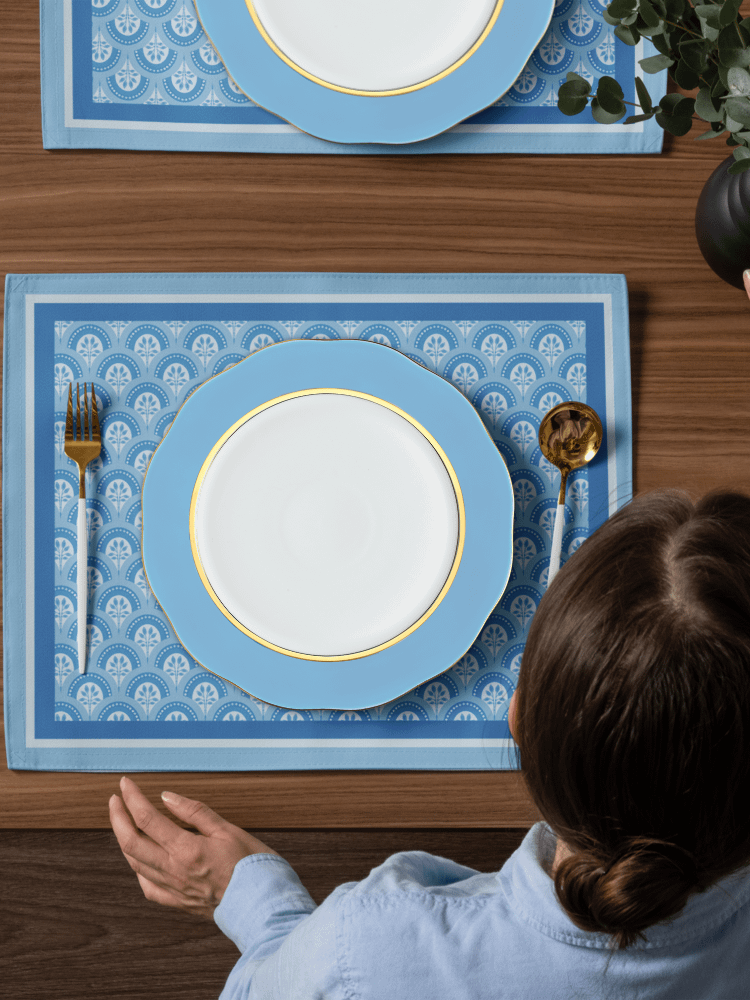 Le Blue Deco Placemat Set – Elegant Art Deco Dining (4-Piece) product image (4)