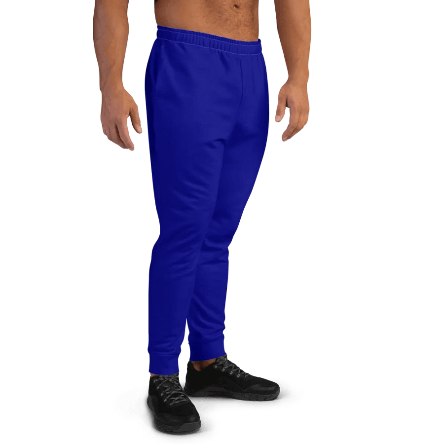 Plain Color Navy Blue Joggers product image (4)