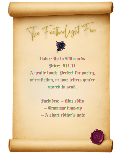 Paper Cuts Editing Services: The Featherlight Fix product image (1)