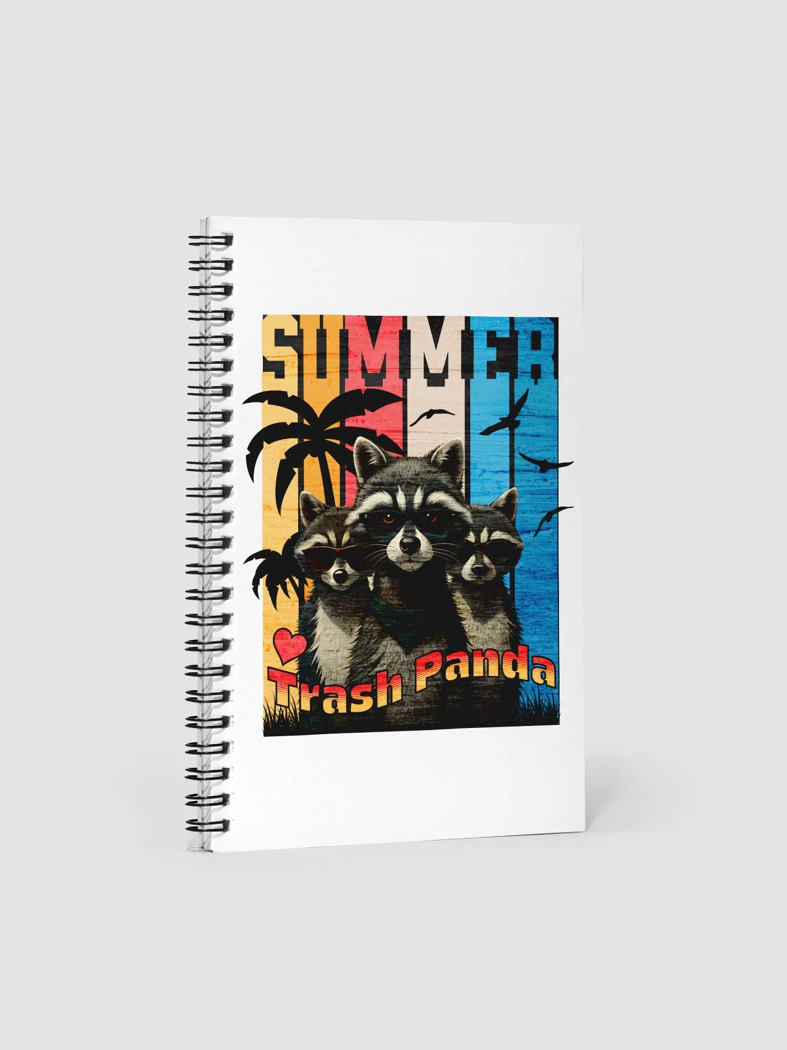 Summer Trash Panda Spiral Notebook product image (1)