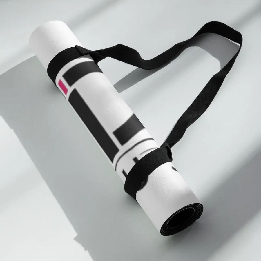 TDS Music White Rubber Yoga Mat with Unique Design - 24x68 inches product image (8)
