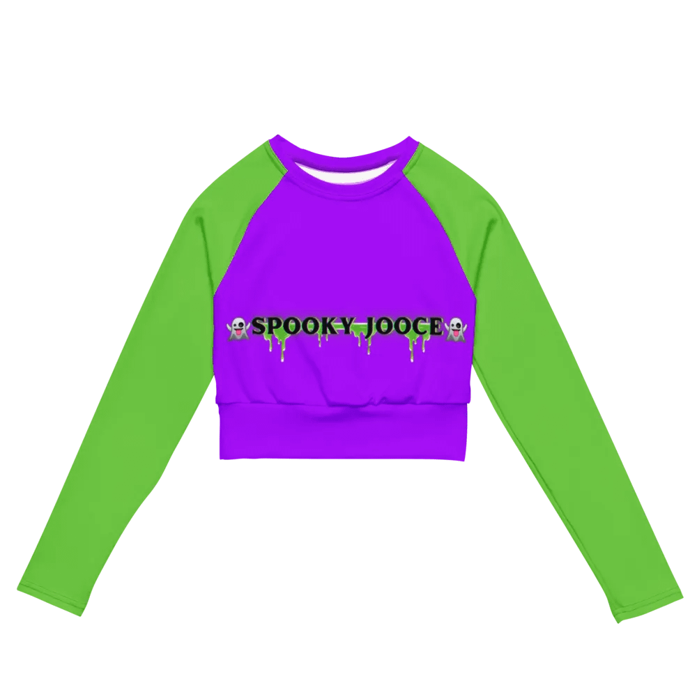 SPOOKY JOOCE Long Sleeve Crop Top - Purple/Green product image (4)