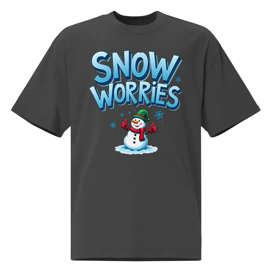 Snow Worries Oversized Faded T-Shirt product image (1)