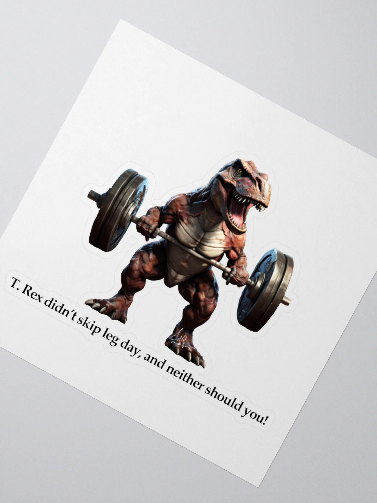 T. Rex didn’t skip leg day, and neither should you! STICKER product image (4)