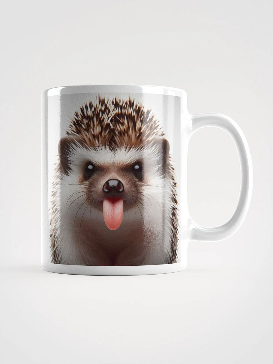 Rude Hedgehog #Humorous Glossy Mug - White product image (1)