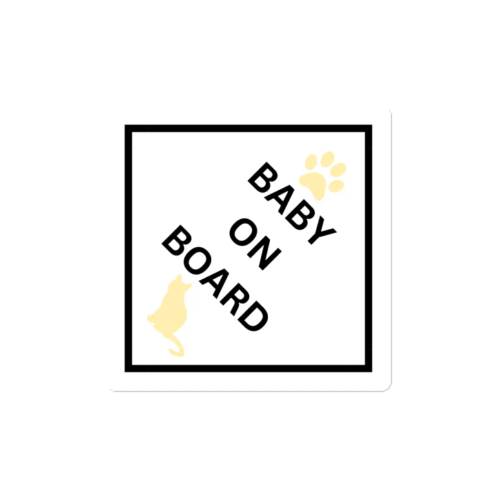Cat Baby on Board Magnet - Ginger on White product image (2)