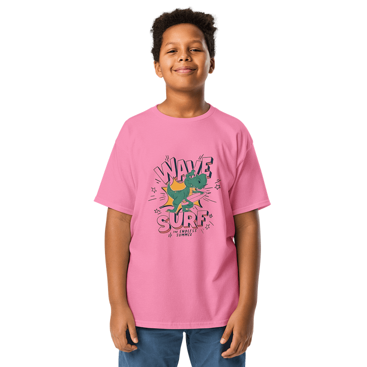 Kids T-Shirt Surfer Dinosaur product image (1)