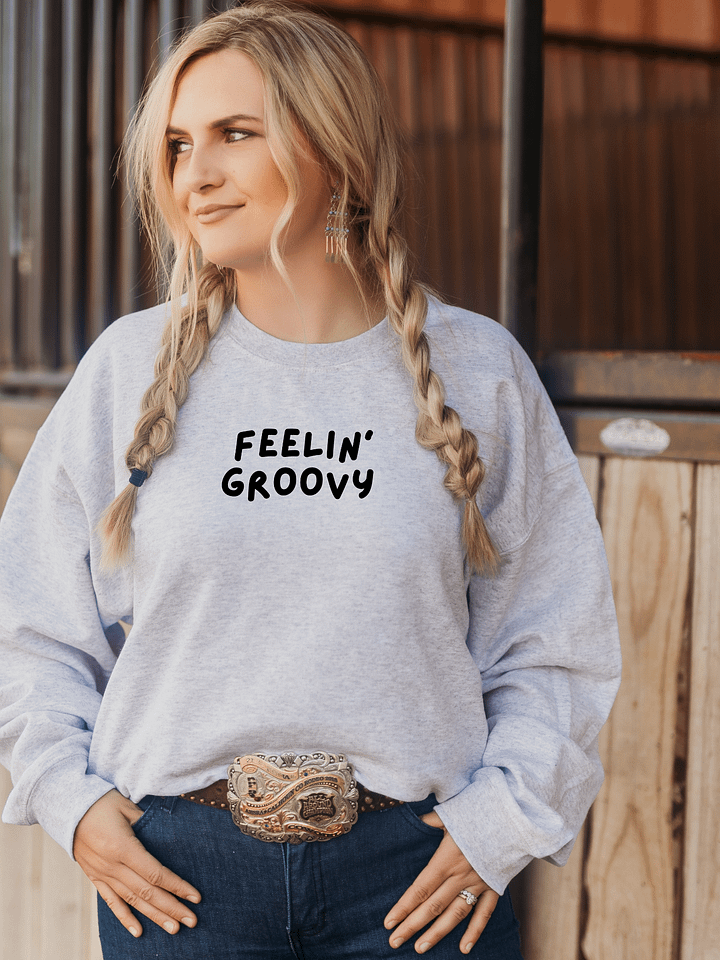 “Feelin’ Groovy” My Vibe Crewneck Sweatshirt product image (1)