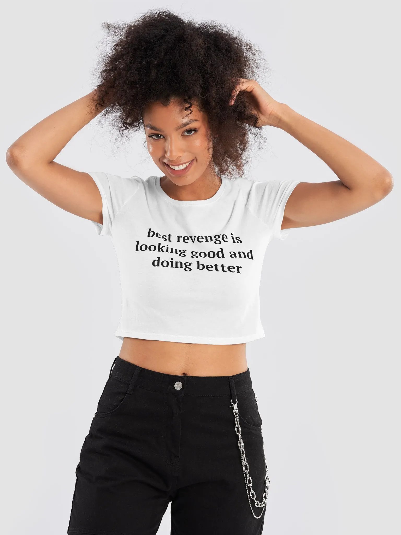best revenge is looking good and doing better Crop Tee product image (1)