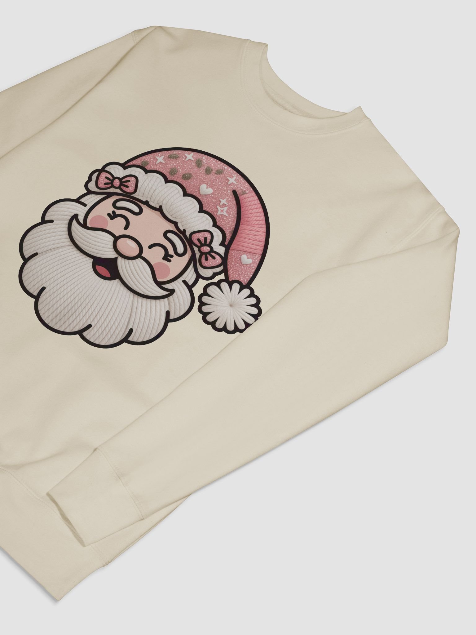 Cheerful Santa Heavyweight Cotton Sweatshirt | Classic Holiday Crewneck product image (7)