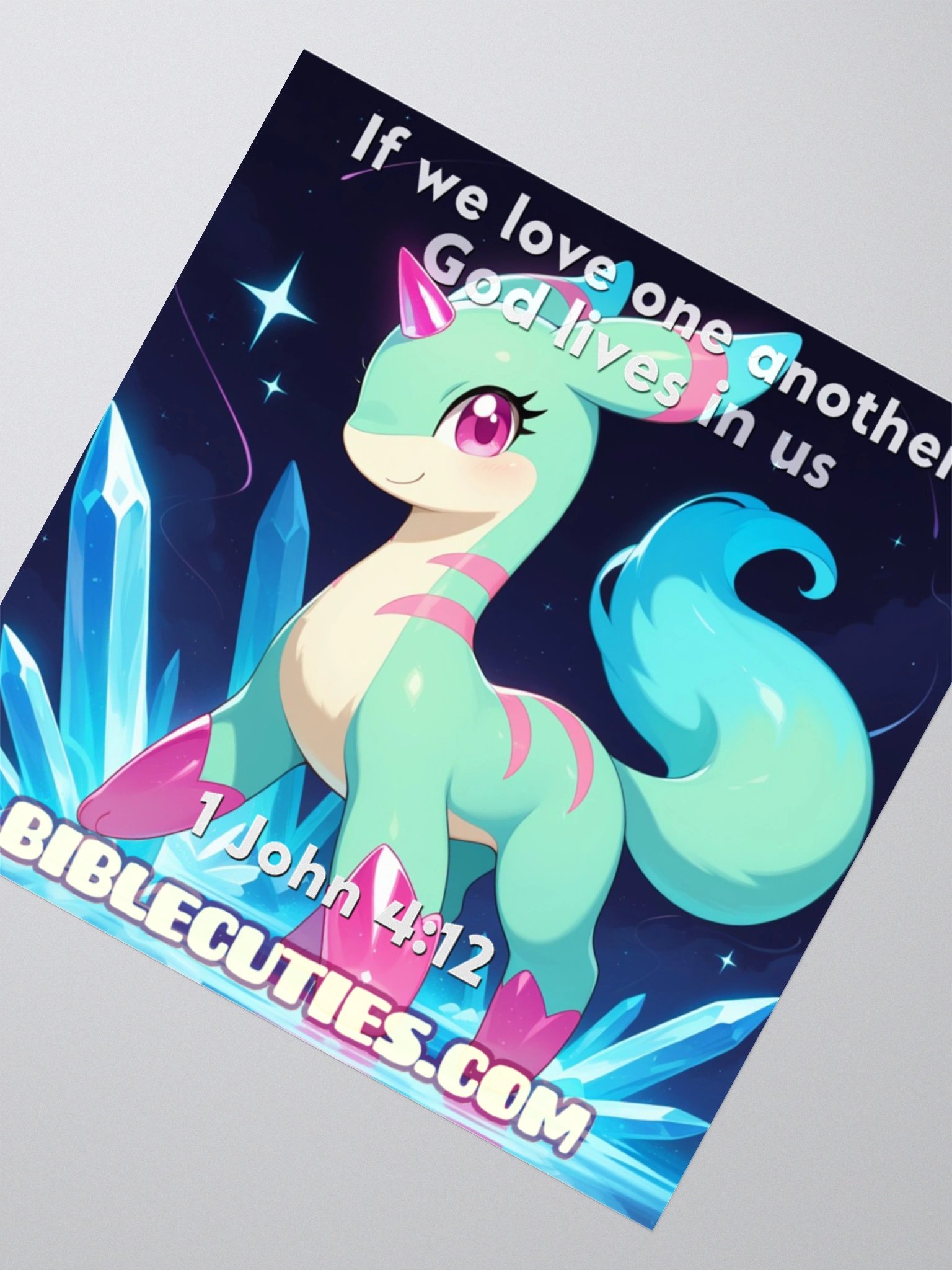 Bible Cuties Isabelle - If we love one another God lives in us Sticker product image (3)
