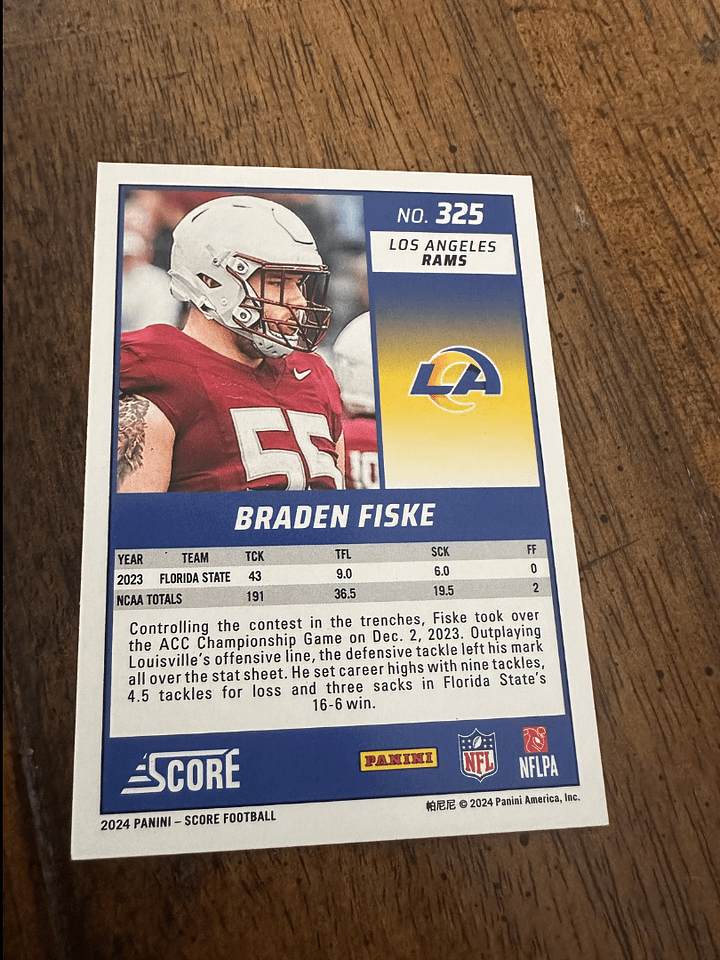 Rookie Branden Fiske product image (2)