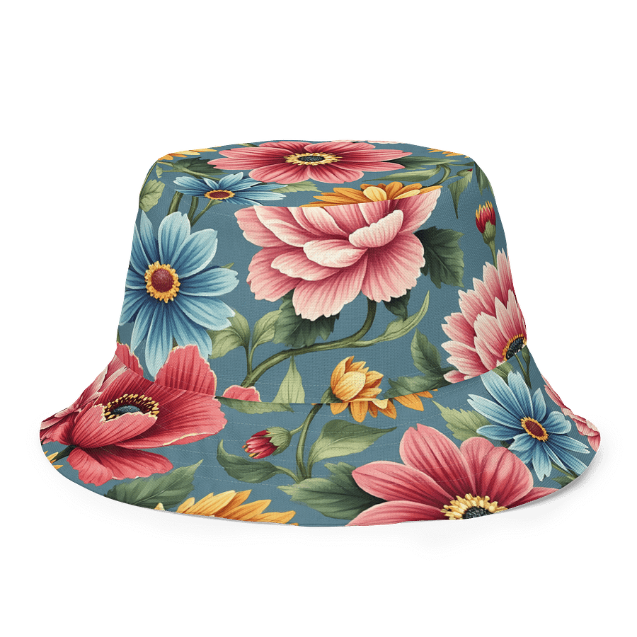 Women’s Floral Reversible Bucket Hat – Bold Botanical Summer Sun product image (7)