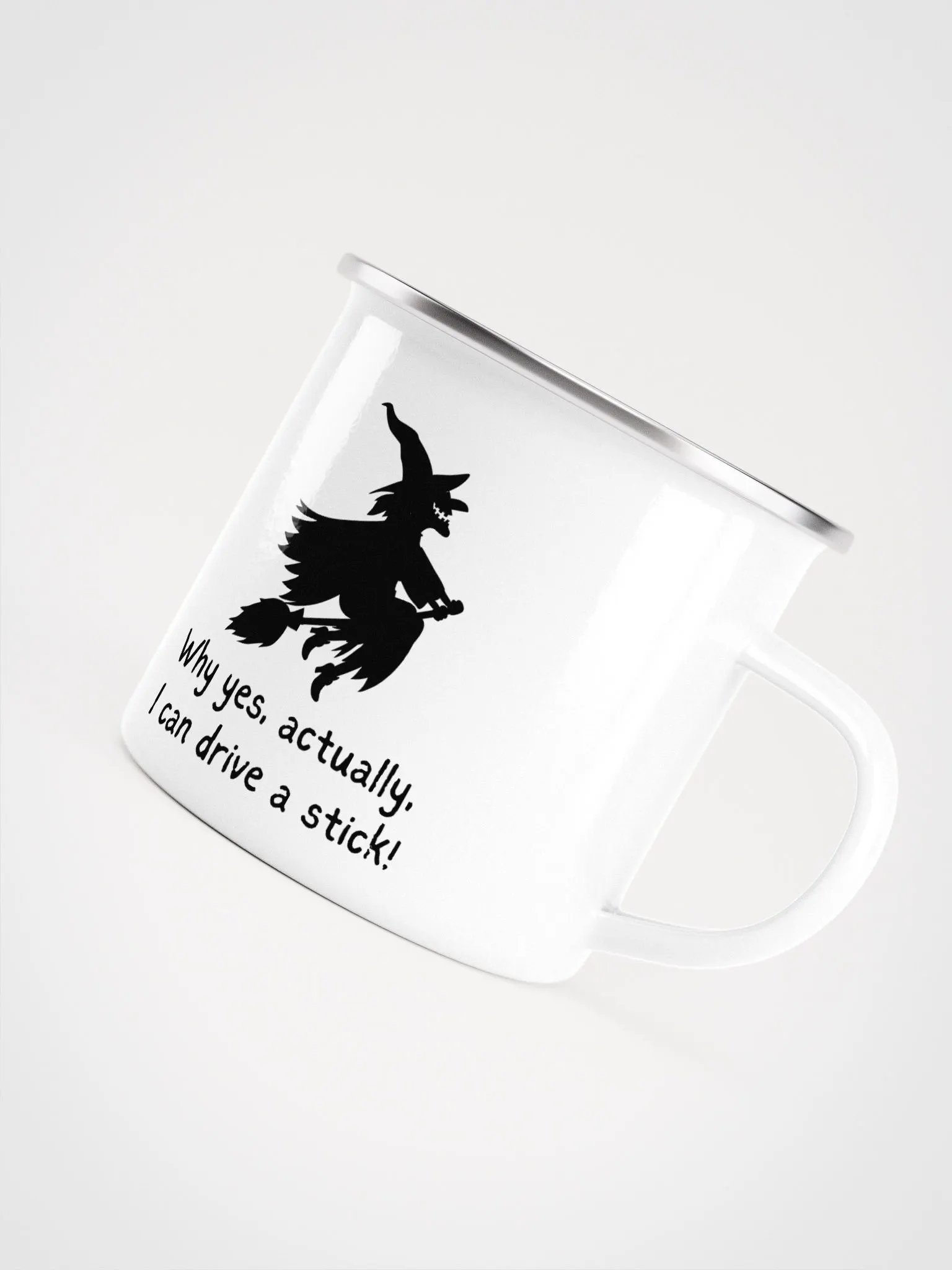 Halloween Enamel Mug, With, Broomstick, Driving product image (5)