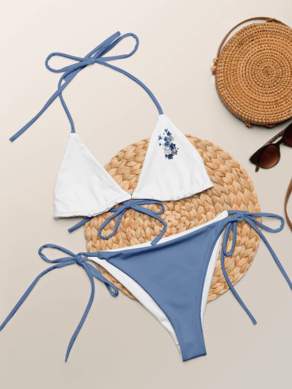 Low Rise Cheeky String Bikini, Light Blue Bottoms product image (1)