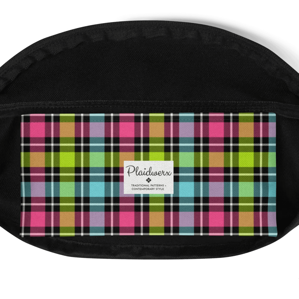 Neon Checkered Plaid Fanny Pack product image (6)