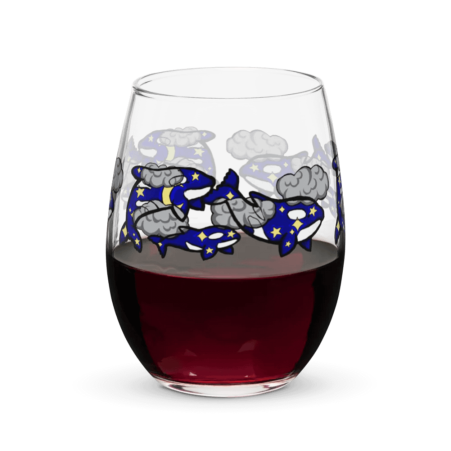 midnight orca stemless wine glass product image (5)