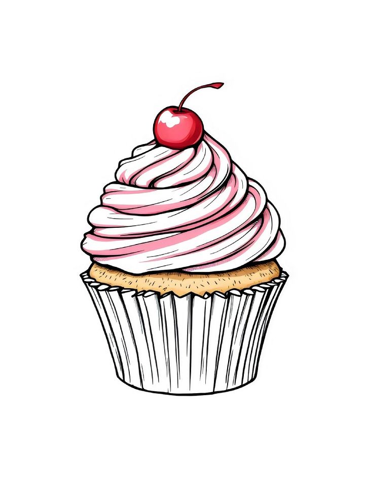 20 Elegant Cupcake Clipart Designs, Whimsical Cupcake Clipart, Vibrant Cupcake Graphics, Ornate Cupcake Illustrations product image (2)