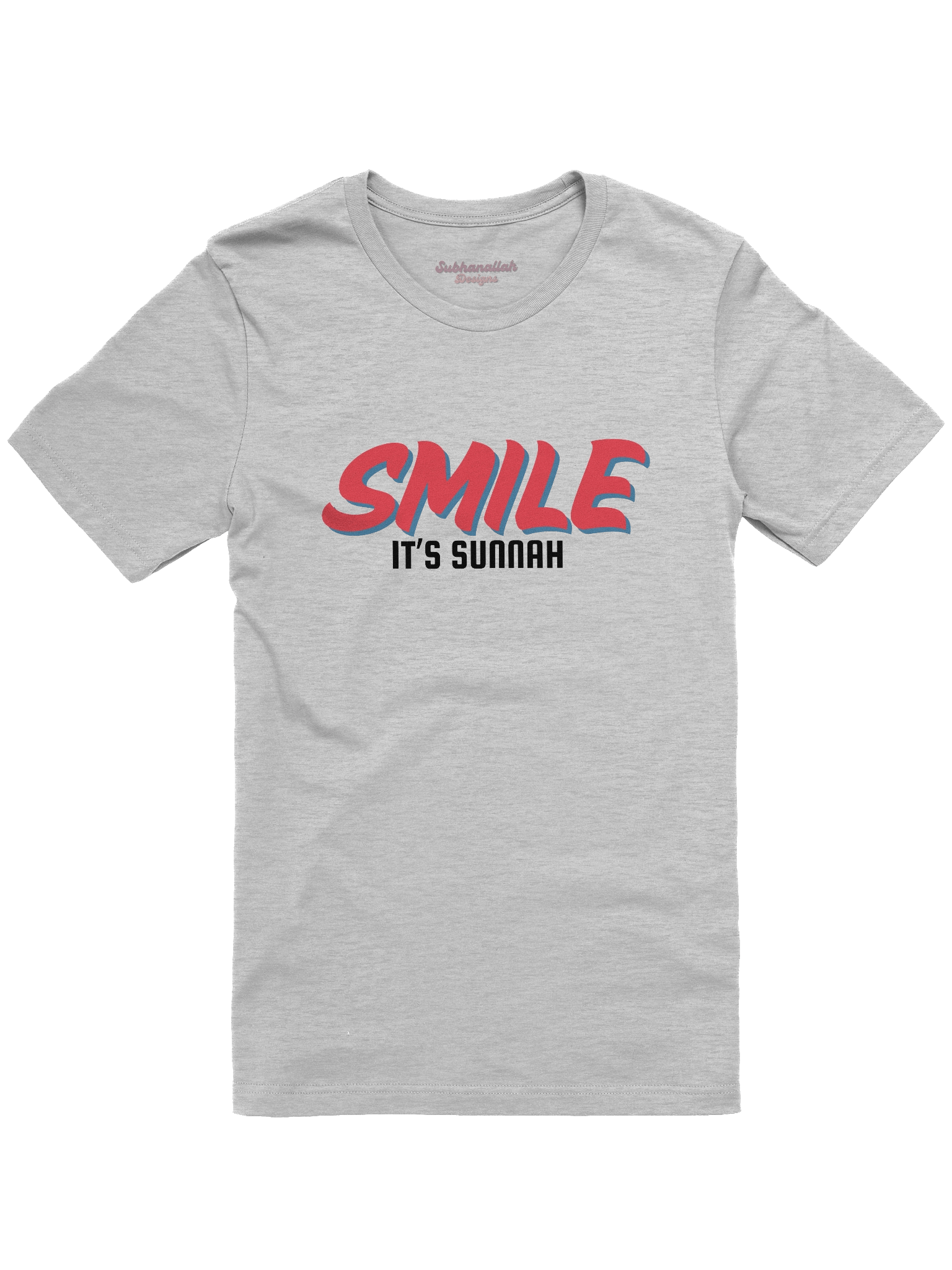 Light "Smile It's Sunnah" T-Shirt in Vivid Red product image (9)