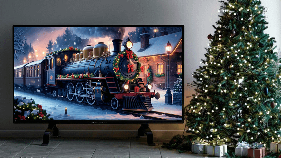 Mesmerizing Christmas Train A Nostalgic Winter Journey - Frame TV product image (4)