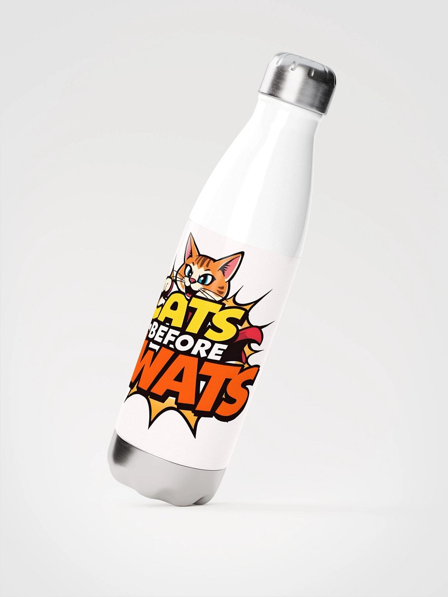 Cats before Twats Stainless Steel Water Bottle product image (2)