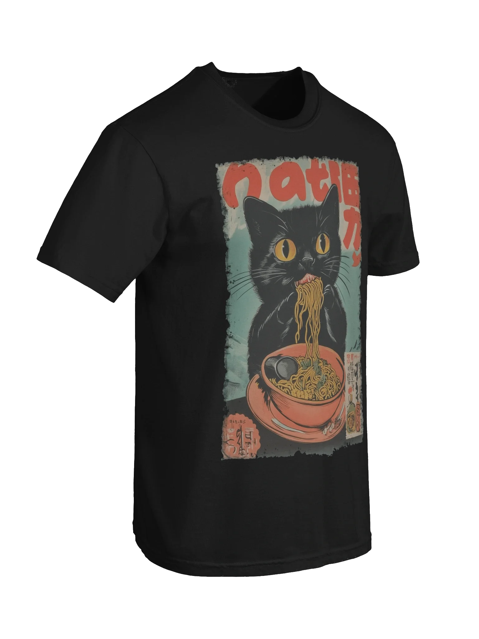 Black Cat Ramen Neko Ramen Authentic Vintage T-shirt product image (103)