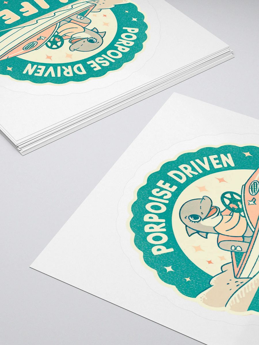 Porpoise Driven Life Retro Sticker product image (10)