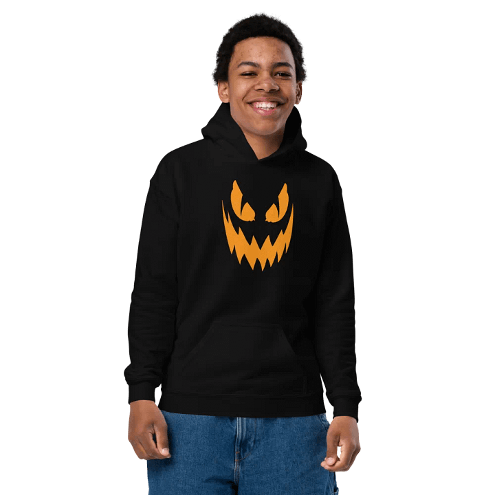 Abstract Face Orange Youth Hoodie product image (5)