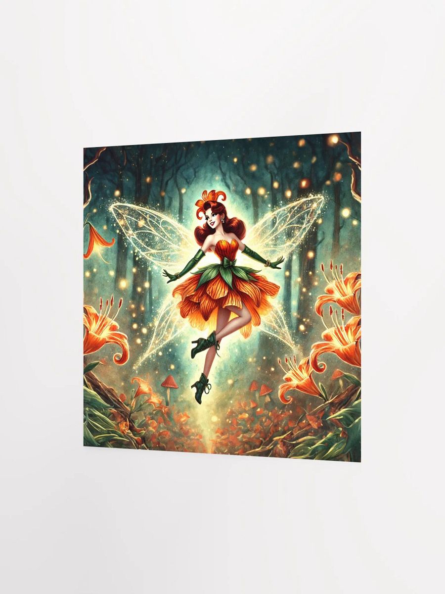 Enchanted Orange Lily Fairy Premium Matte Poster product image (7)