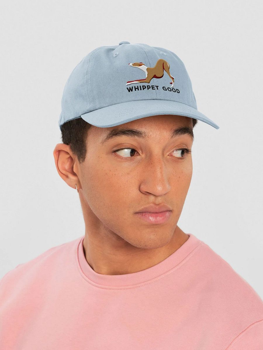 Whippet Good Classic Dad Hat(Embroidered) of a Whippet(Tan & White) product image (11)