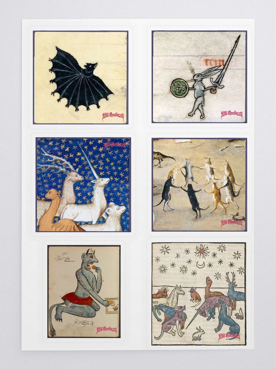 Medieval Animals Being Slightly Alarming Stickers product image (1)