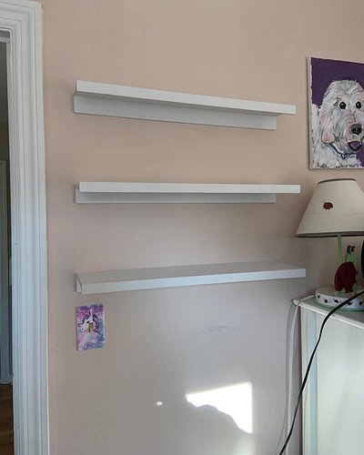 Shelf wall mounting