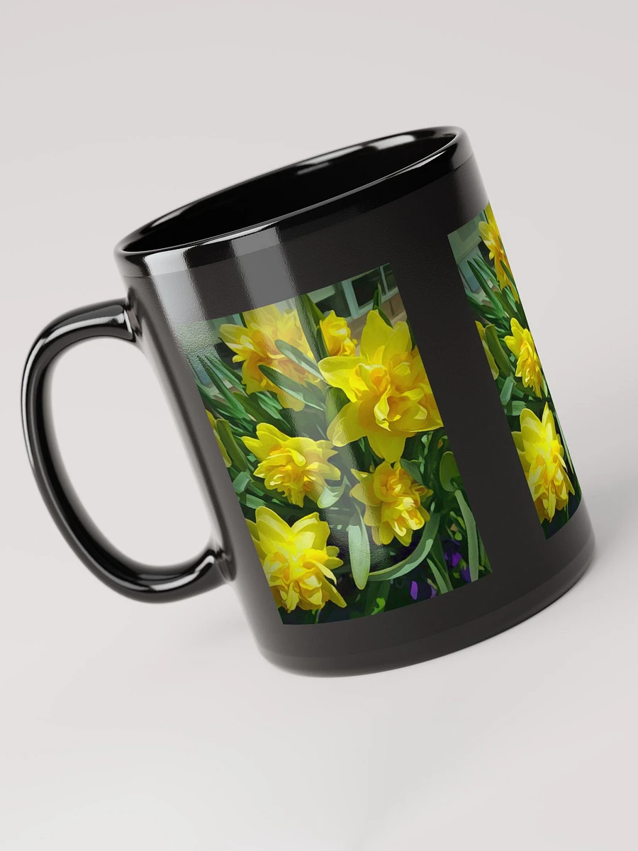 Bright Yellow Daffodils Black Coffee Mug product image (6)