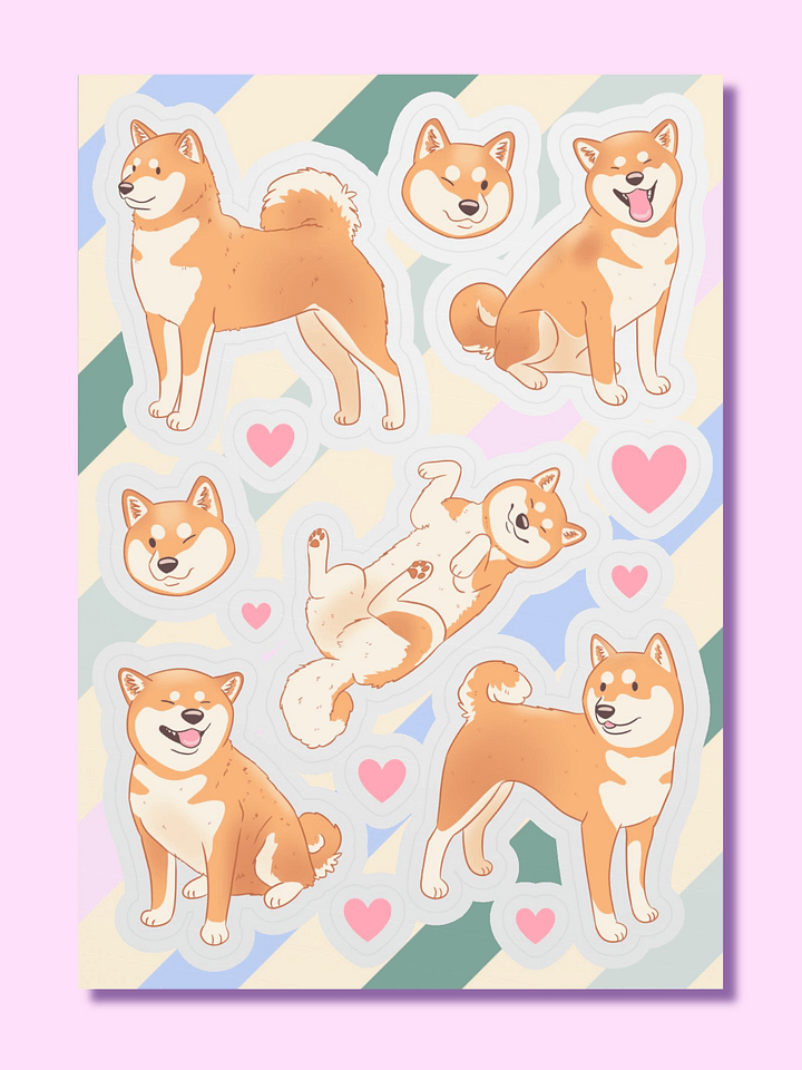 Shiba Inu Love - Sticker Sheet Set product image (1)