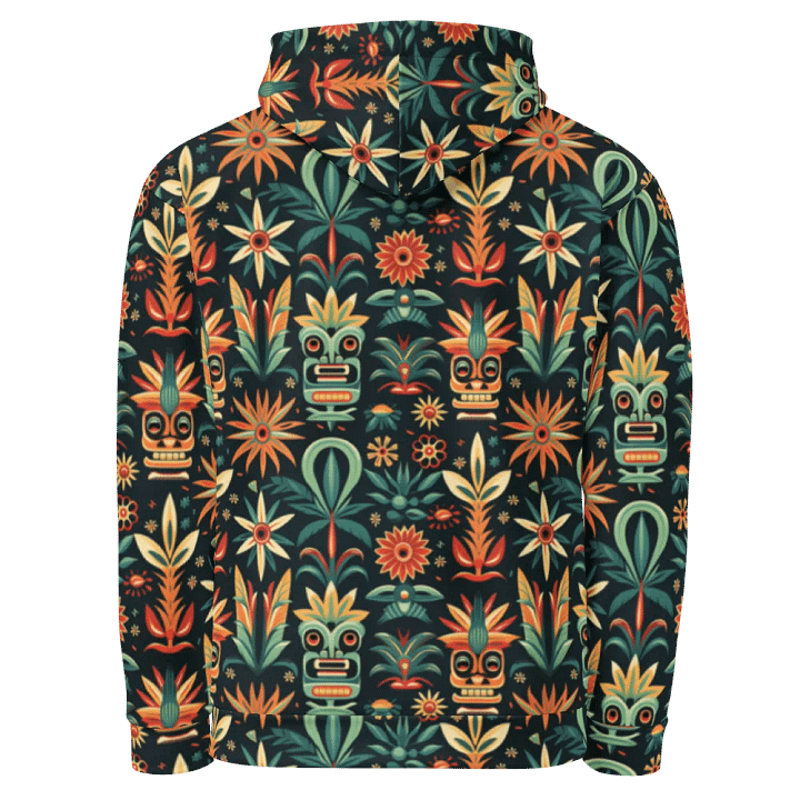 Wild Tribal Floral Tiki Hawaiian Hoodie product image (2)