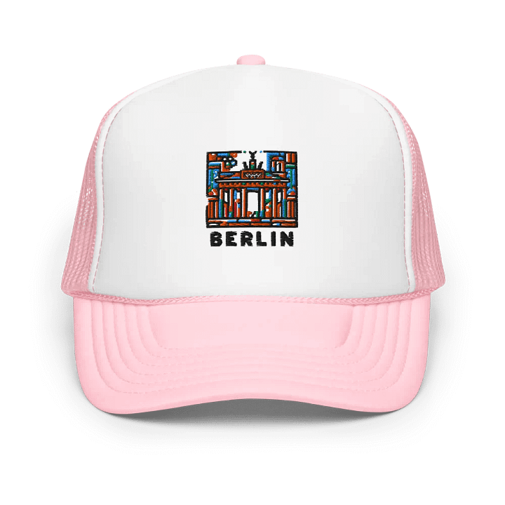 Vibrant Gateway Foam Trucker Hat | AI Design Berlin city product image (2)