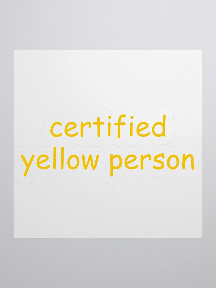 Certified Yellow Person Sticker product image (1)