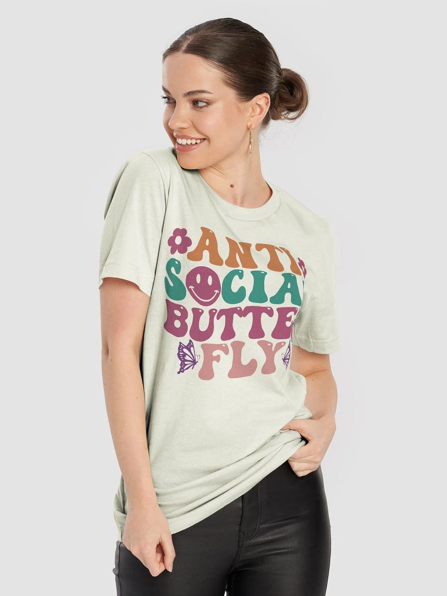 Sarcastic quote shirt for women, antisocial butterfly funny woman saying T-shirt product image (8)