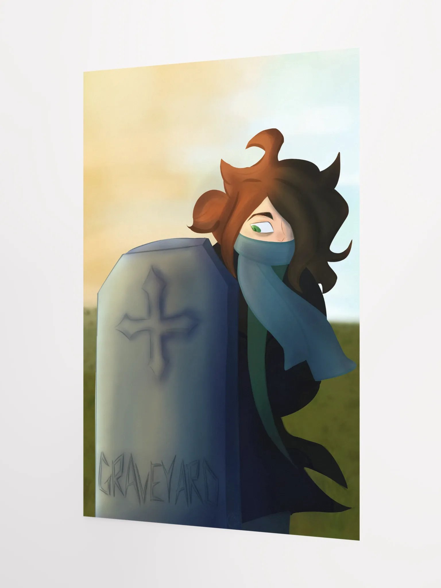 THE FIVE STAGES OF GRIEF BUT YOU'RE STILL ALIVE: Graveyard Oil Painted Poster product image (6)