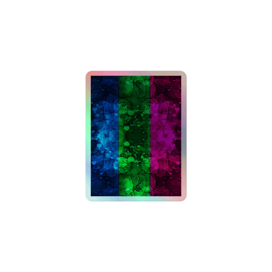 Polysexual Pride Flag Sticker (Textured Variation) product image (1)