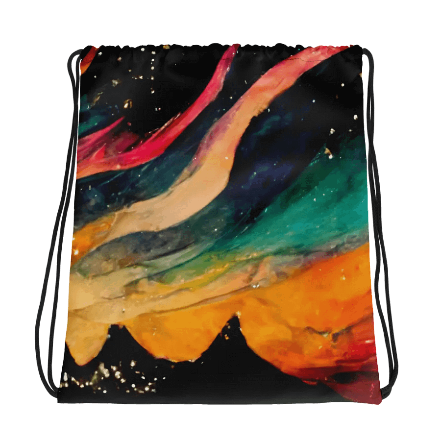 Flame Wave All-Over Drawstring Bag product image (1)