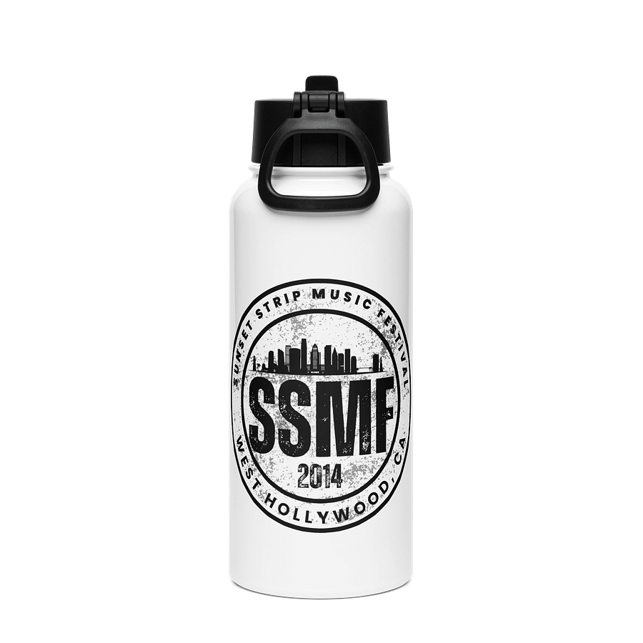 32 oz. SSMF 2014 Stainless Steel Water Bottle with Straw Lid product image (2)