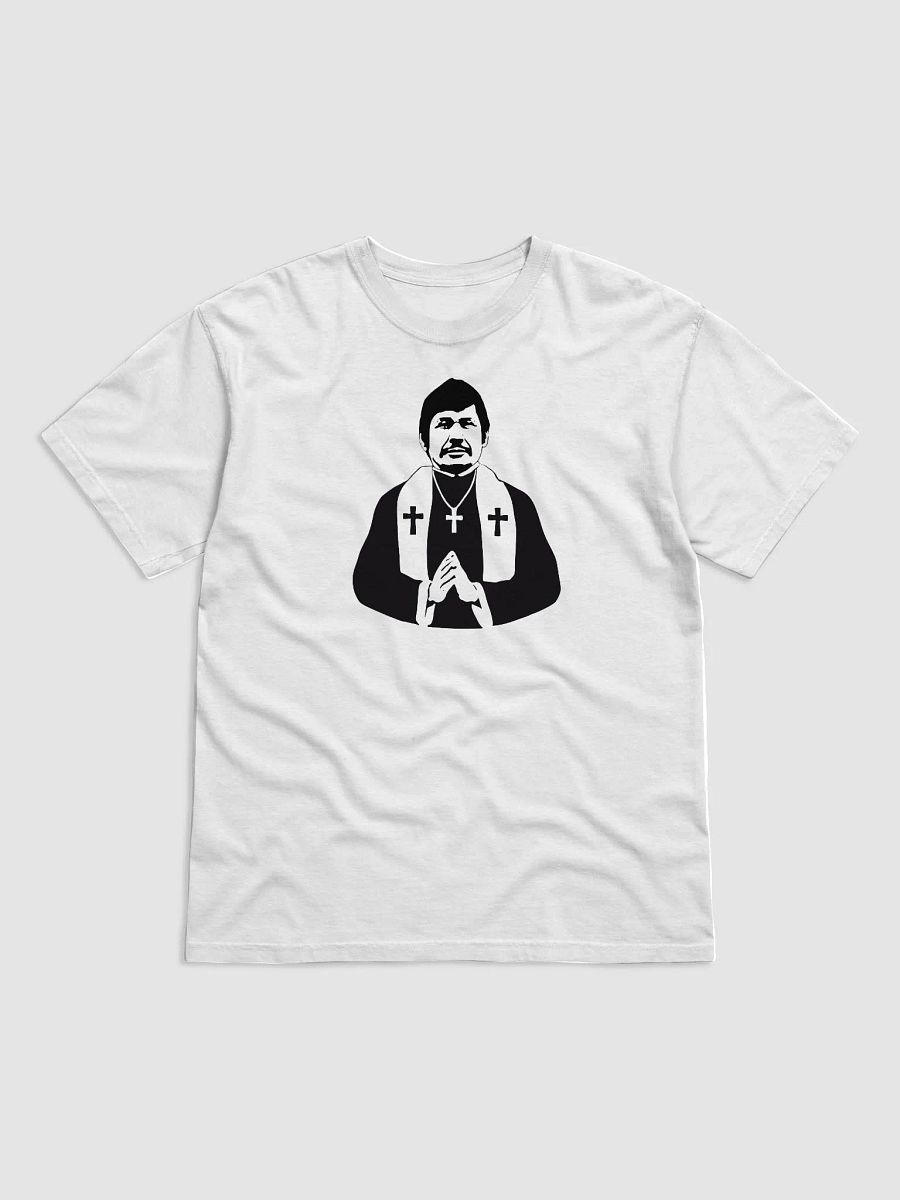 Funny 80s Charles Bronson Priest T-Shirt - Vintage Hollywood Icon Tee - Unleash the Faith and Fury Essential T-Shirt for men women product image (1)