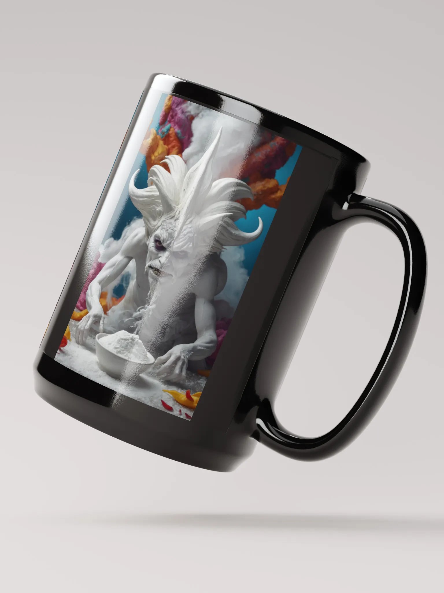Surreal Creature Black Glossy Mug product image (2)