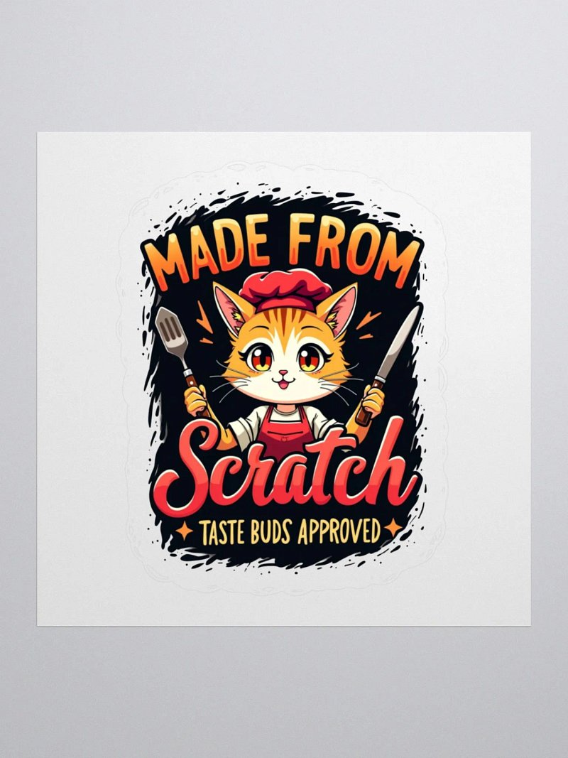 Made from Scratch Cat Chef Sticker Set