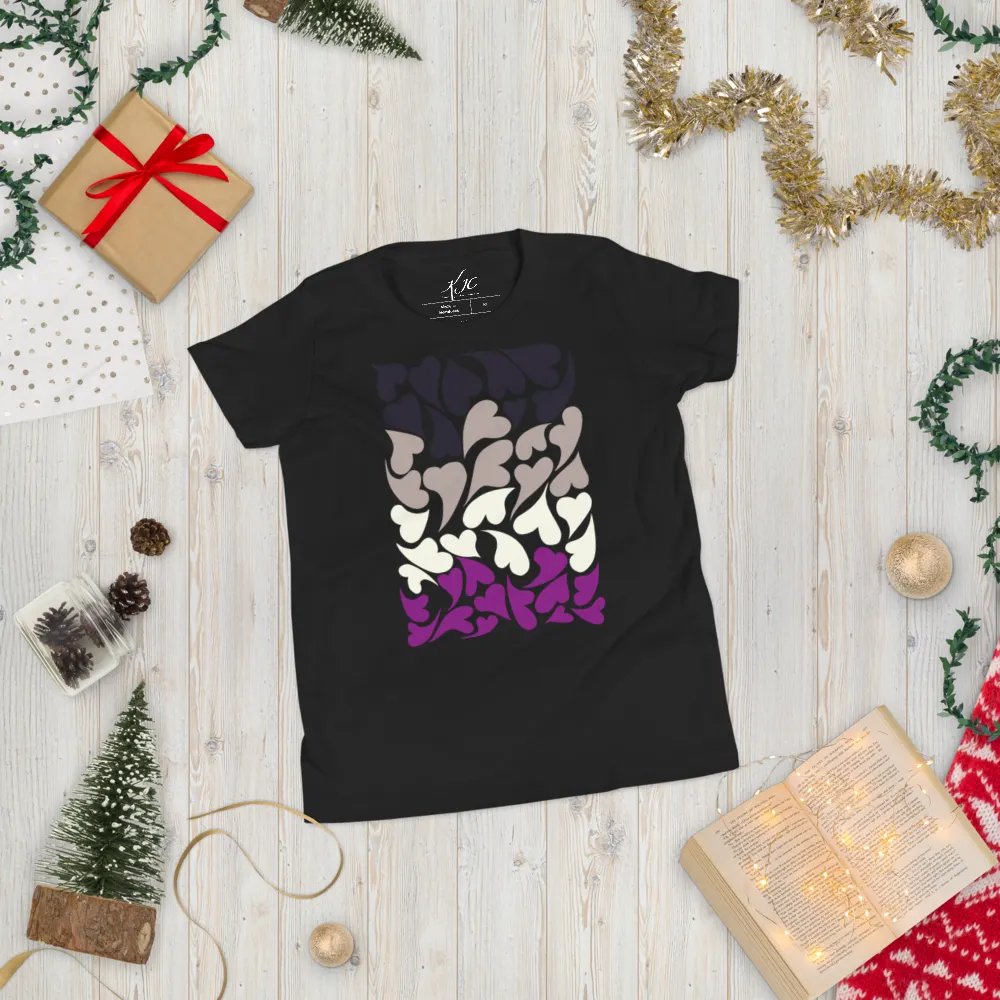 Nestled PRIDE Asexual T-shirt (Youth) product image (8)
