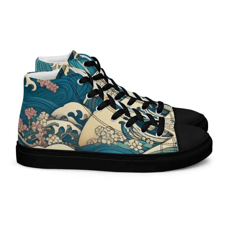 Ukiyo-e Waves Floral High Tops product image (2)